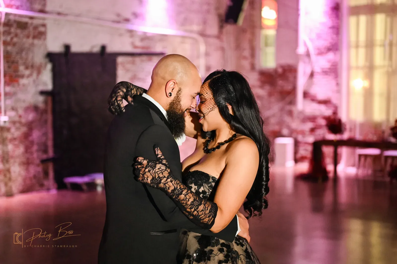 Wedding dance floor full of guests dancing late into the night at an Indianapolis banquet hall reception