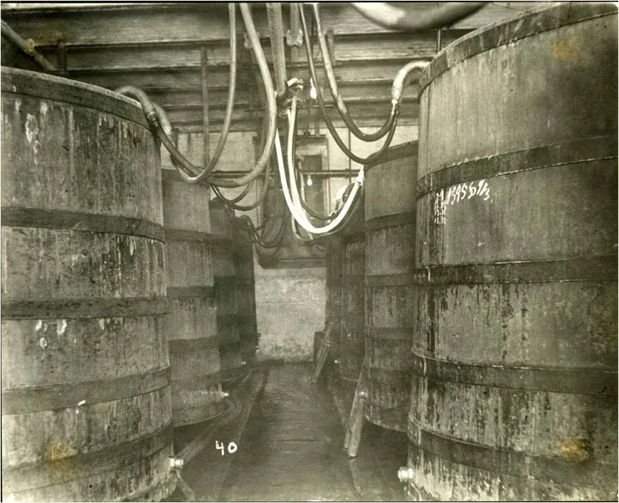 Historic interior of the 1898 Home Brewing Company bottling house at 24 South Shelby Street, the only surviving pre-Prohibition brewery building in Indianapolis and the architectural foundation of today's industrial wedding venue
