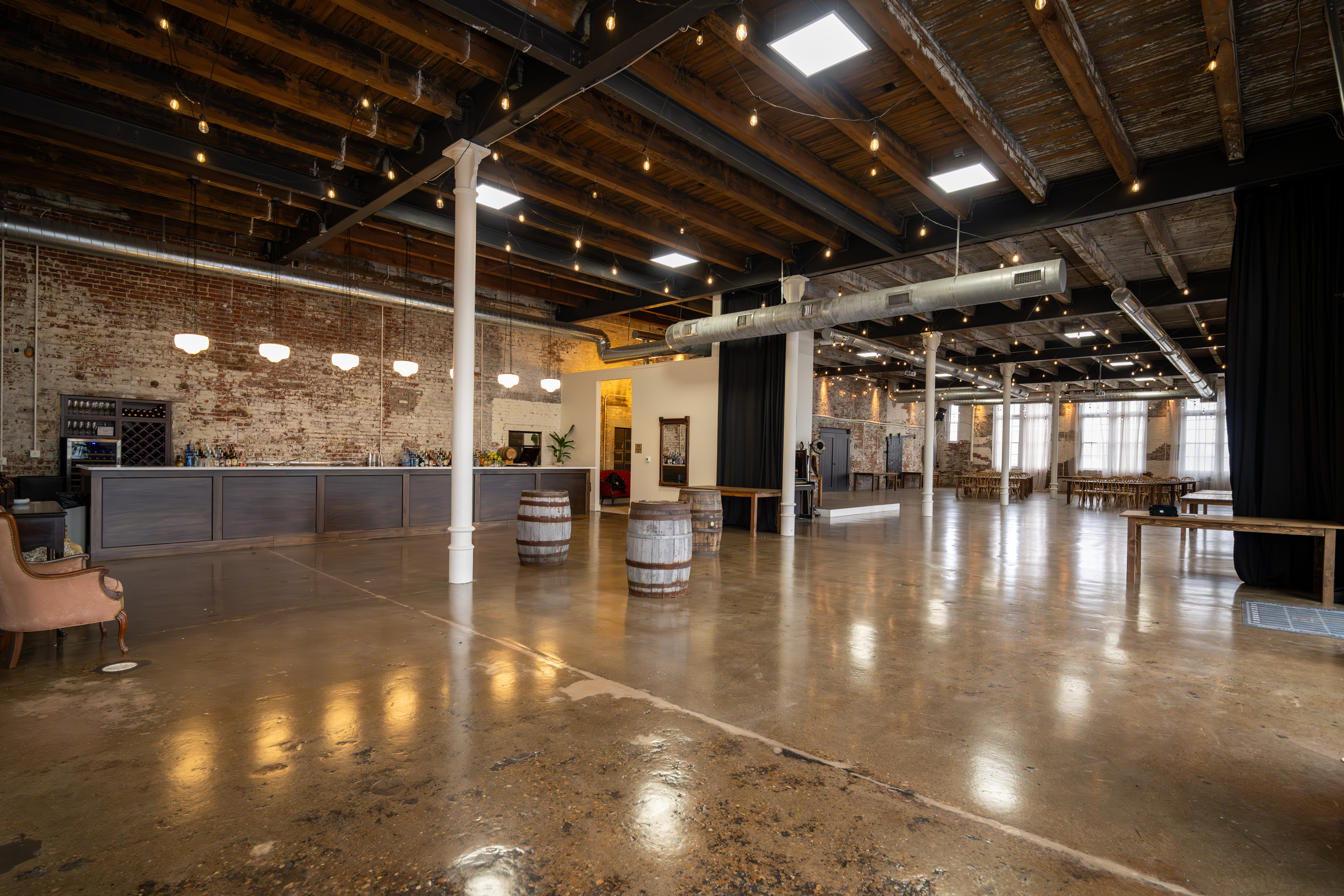 Bar and venue detail at 24 Shelby