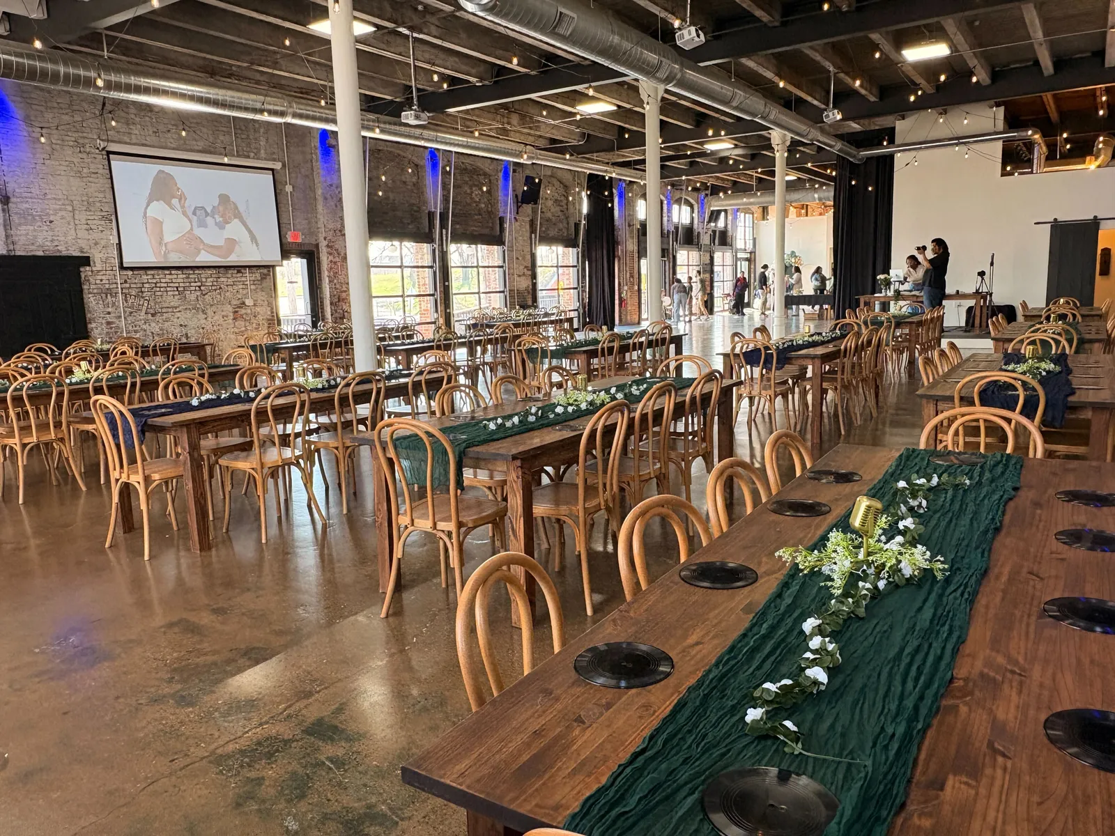 Edison Room set up for an event at 24 Shelby