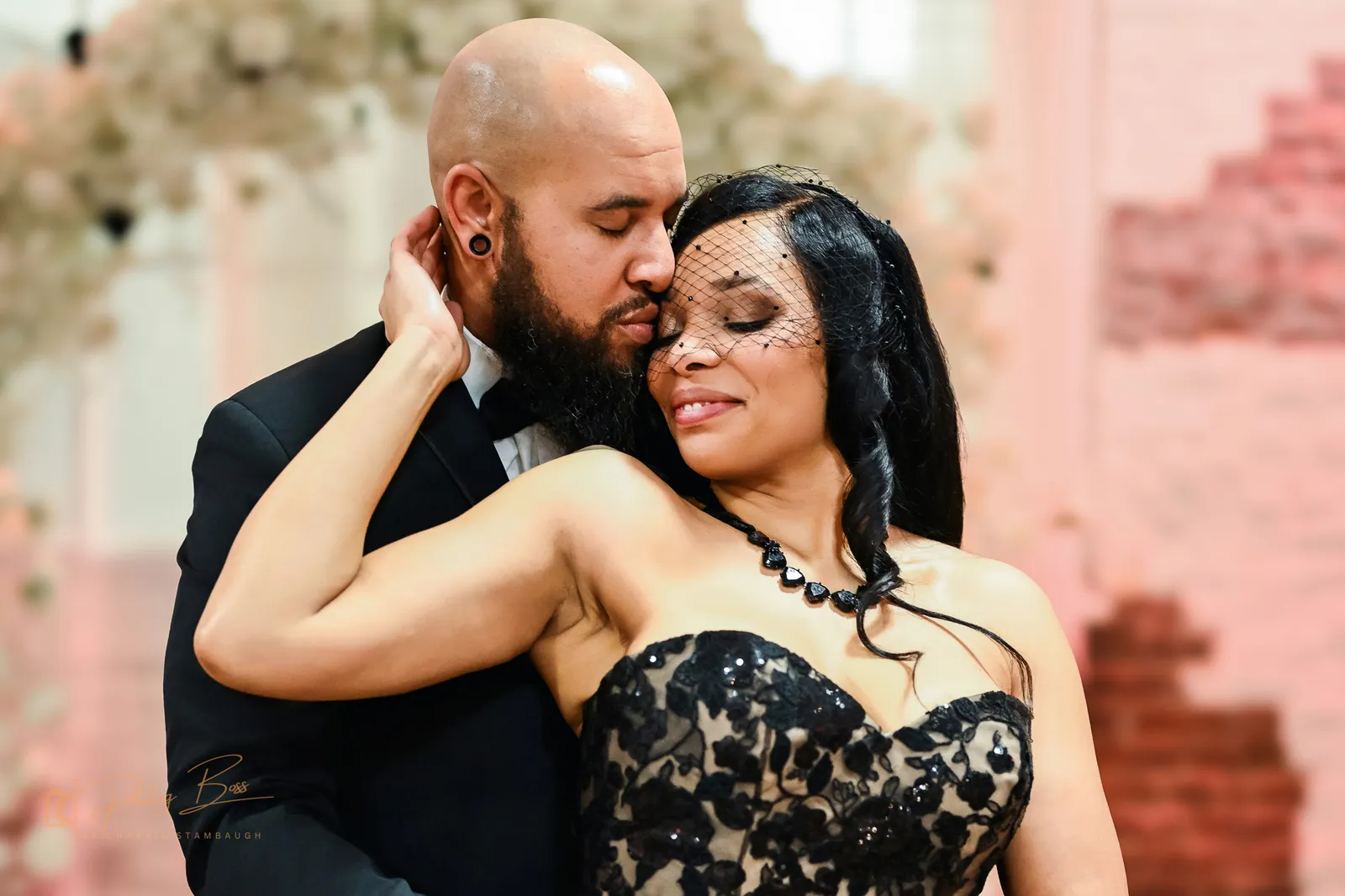 Bride and groom portrait at 24 Shelby wedding venue